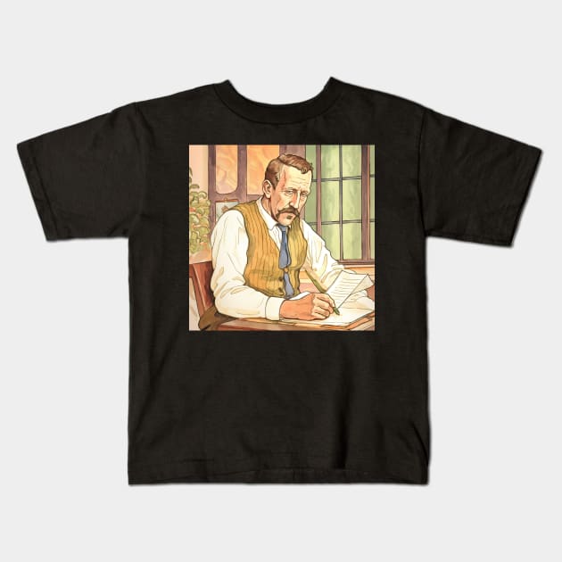 John Steinbeck Kids T-Shirt by ComicsFactory